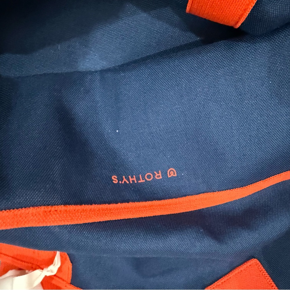 NWT Rothy’s Tote Reversible in Cream Navy Orange - Picture 6 of 9